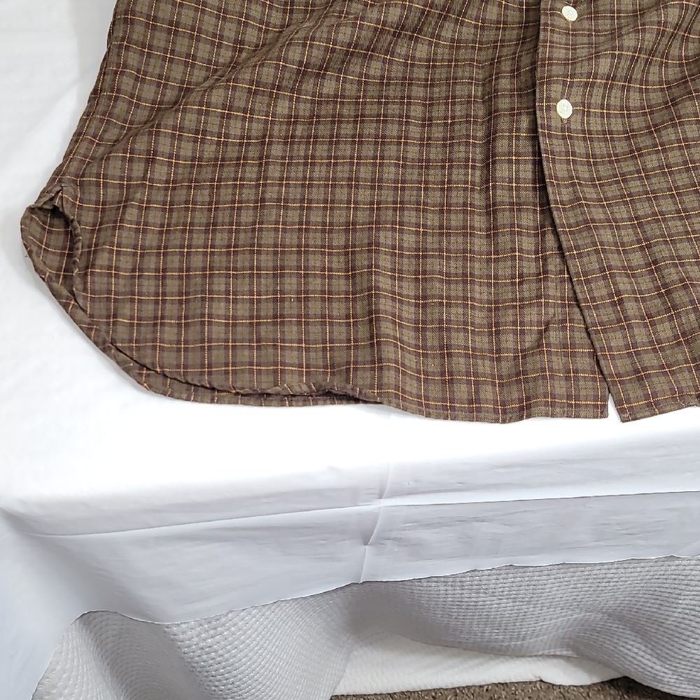 Ralph Lauren Orange Brown Casual Button Down Shirt - Picture 7 of 14